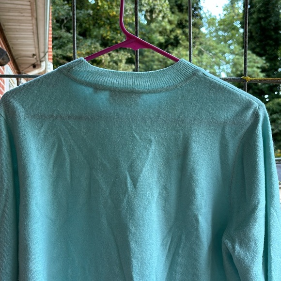 Kim Rogers Crew Neck Blue Long Sleeves Acrylic Sweater Ribbed Women’s Large L - Picture 9 of 15
